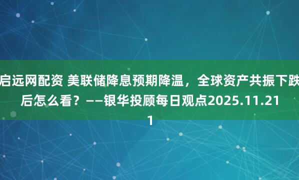 启远网配资 美联储降息预期降温，全球资产共振下跌后怎么看？——银华投顾每日观点2025.11.21